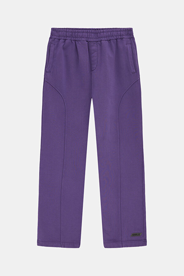 Oversize Mor Loose Erkek Spor Pantolon