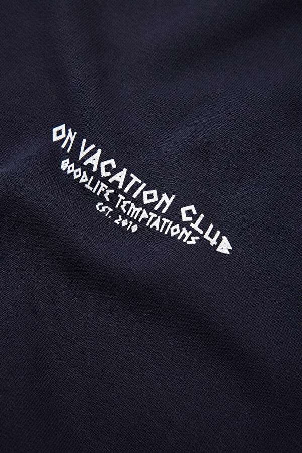Navy Relaxed Fit Crew Neck Men's Sweatshirt 4
