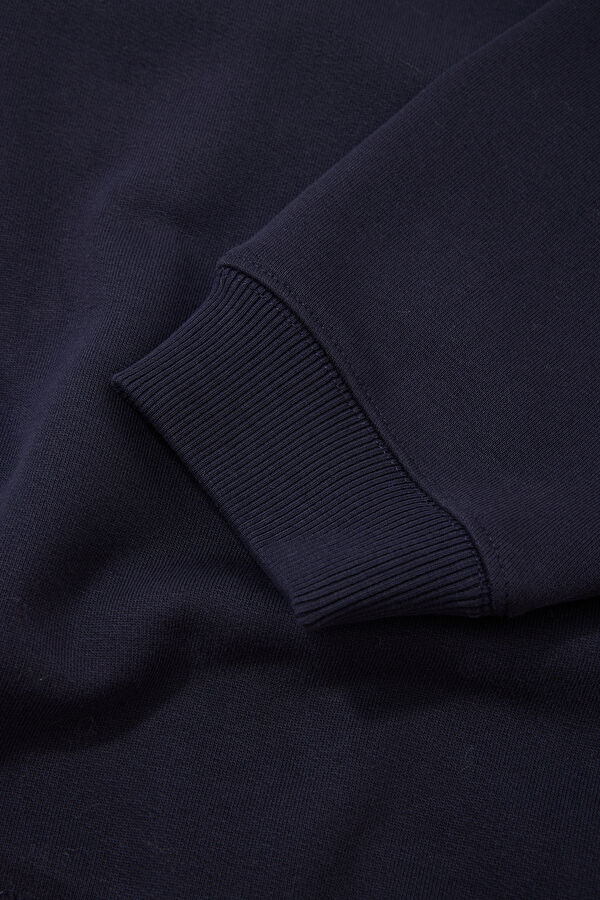 Navy Relaxed Fit Crew Neck Men's Sweatshirt 5