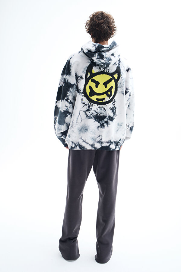 Çok Renkli Relax Kalıp Kapuşonlu Erkek Sweatshirt 2
