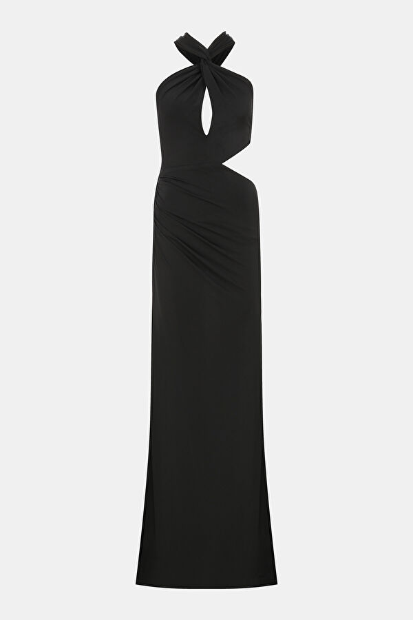 Mya Gown Lacivert Maxi Kadın Elbise