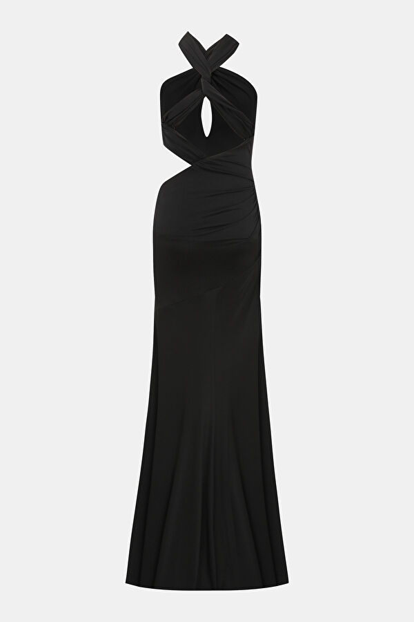 Mya Gown Lacivert Maxi Kadın Elbise 2