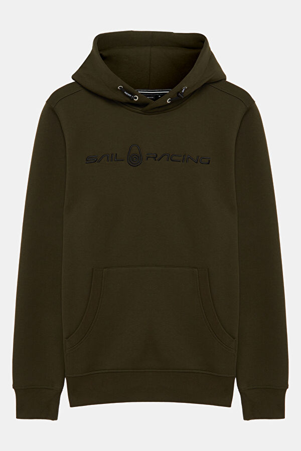 Haki Kapuşonlu Erkek Sweatshirt