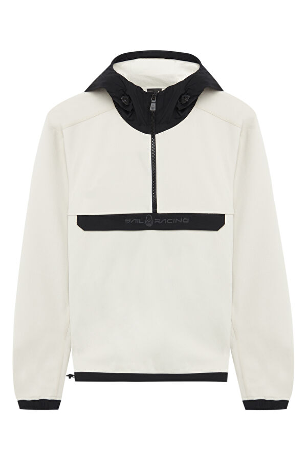 Krem Kapüşonlu Erkek Sweatshirt