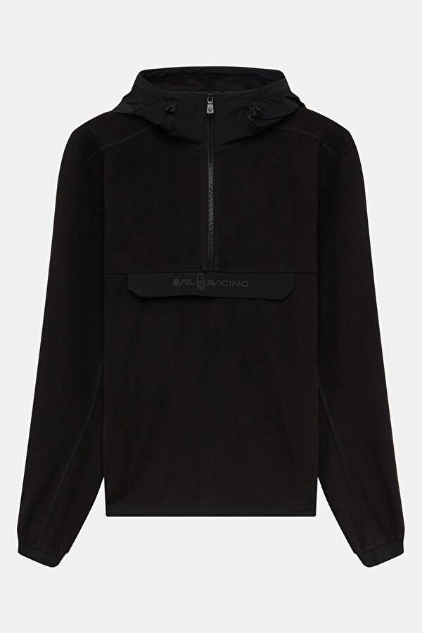 Siyah Kapüşonlu Erkek Sweatshirt