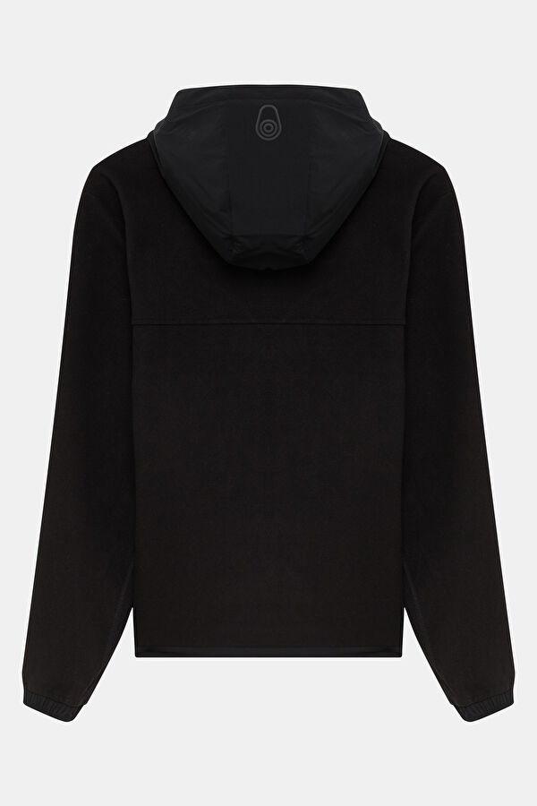 Siyah Kapüşonlu Erkek Sweatshirt 2