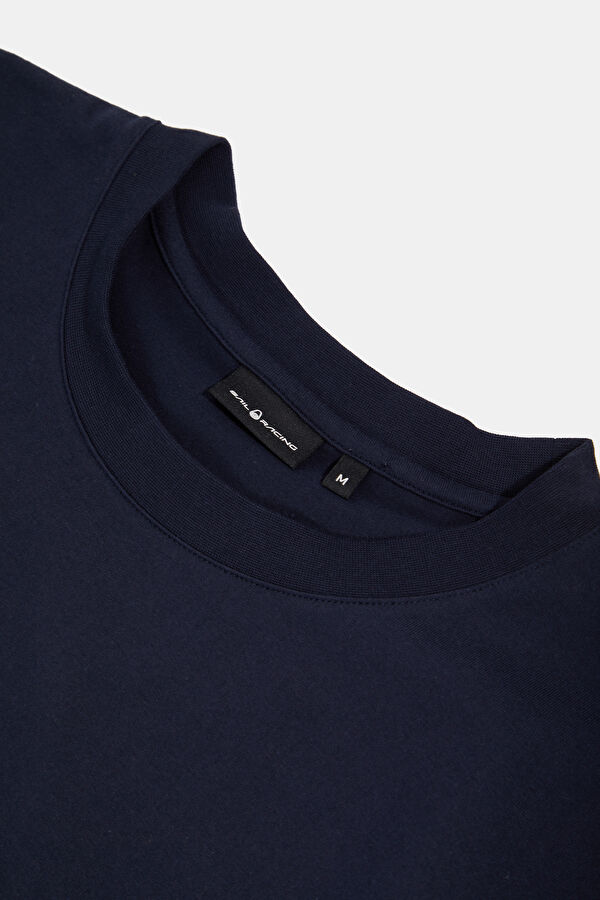 Lacivert Bisiklet Yaka T-Shirt 3