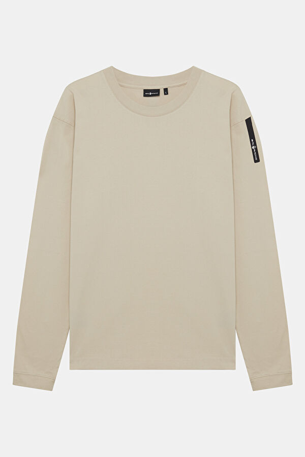 Krem Bisiklet Yaka Erkek T-Shirt