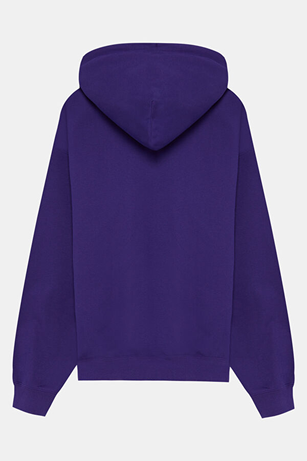 Purple Relax Fit Hooded Men's Sweatshirt 2