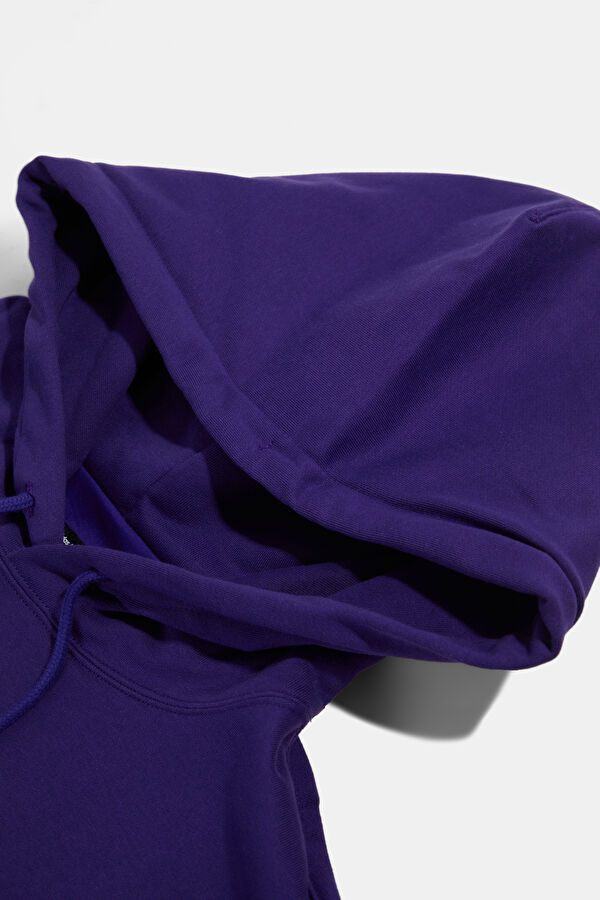 Purple Relax Fit Hooded Men's Sweatshirt 4