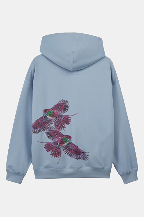 Mavi Relax Kalıp Kapuşonlu Erkek Sweatshirt 2