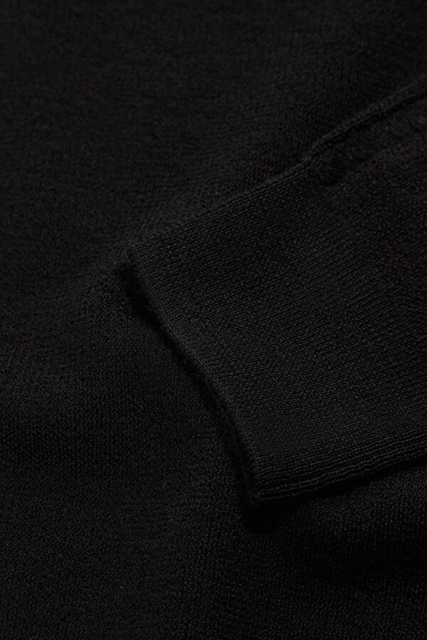 Black Relax Fit Crew Neck Men's Sweatshirt 4