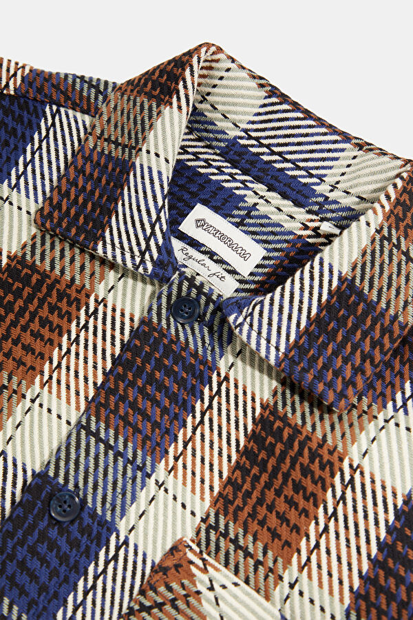 Oversize Multicolored Regular Men's Shirt 3