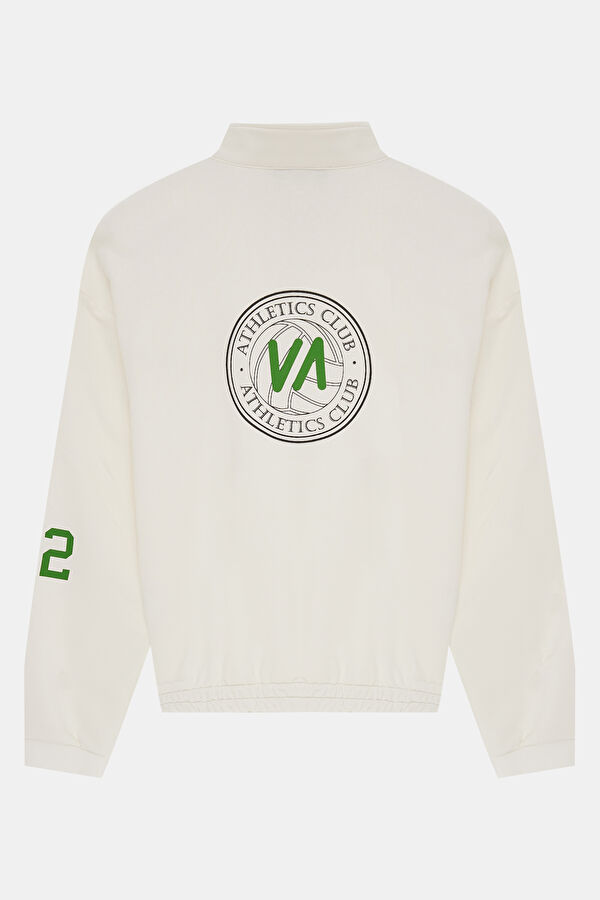 Ekru Dik Yaka Sweatshirt 2
