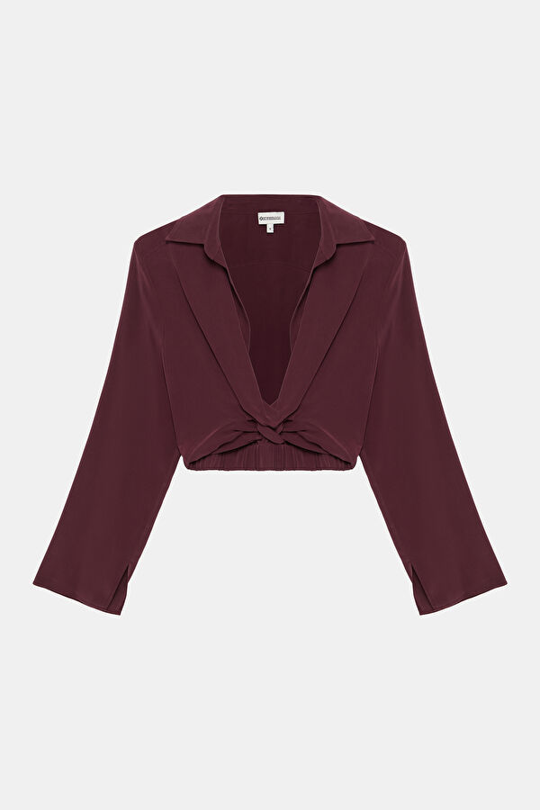 Plum Silk Shirt