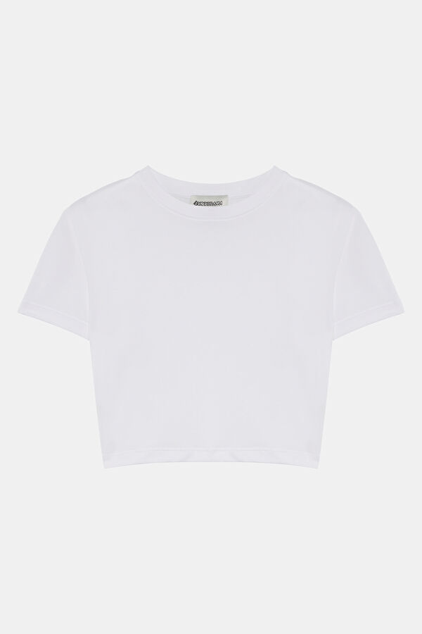 White Crew Neck Women's T-Shirt