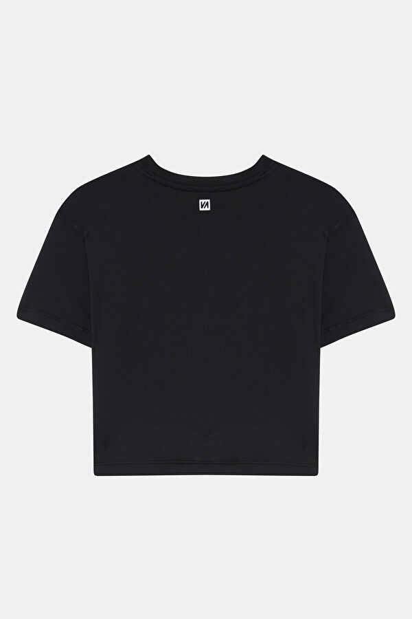 Black Crew Neck Women's T-Shirt 2