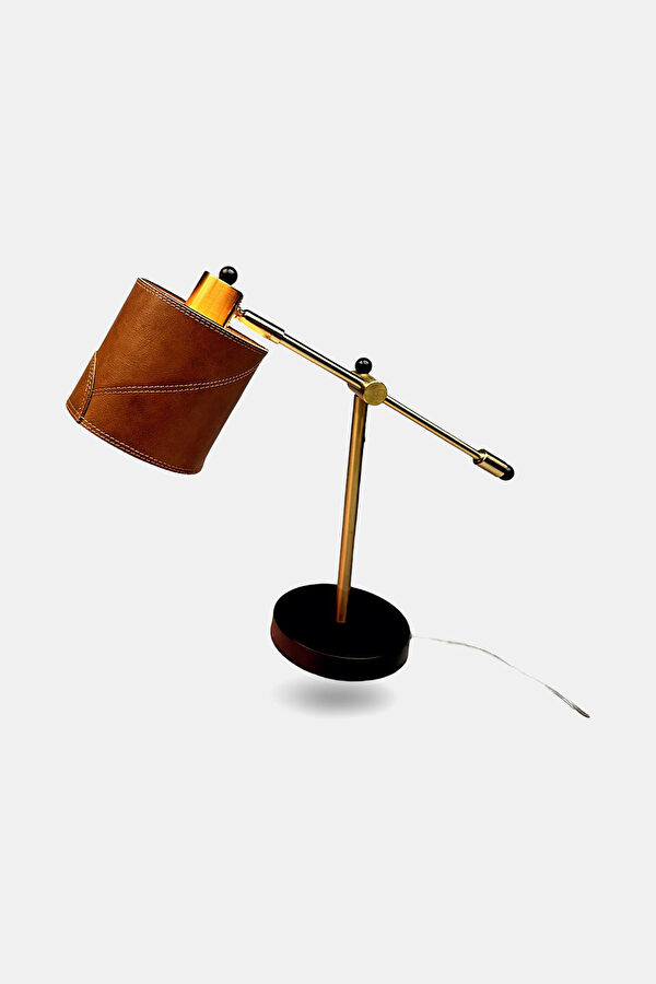 Real Leather Detailed Table Lamp