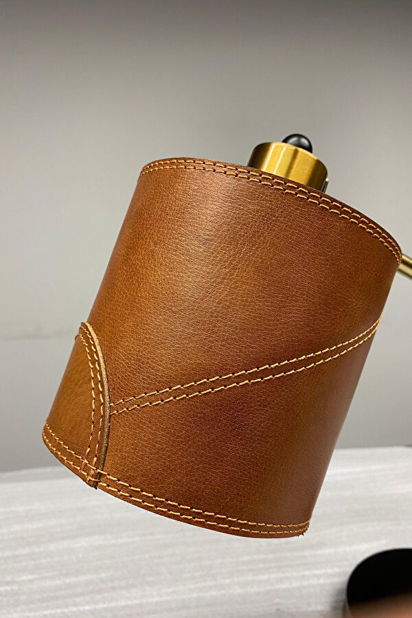 Real Leather Detailed Table Lamp 6