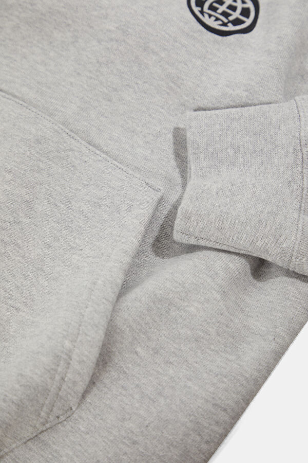 X LMC Açık Gri Relax Kalıp Kapuşonlu Erkek Sweatshirt 5