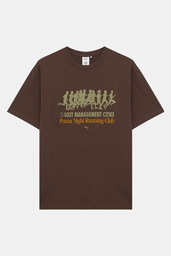 Relax Fit Coffee Crew Neck Printed Men's T-Shirt