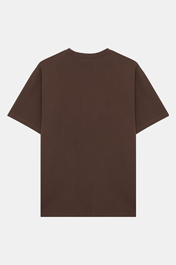 Relax Fit Coffee Crew Neck Printed Men's T-Shirt 2
