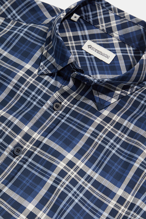 Relax Fit Navy Regular Men's Shirt 3