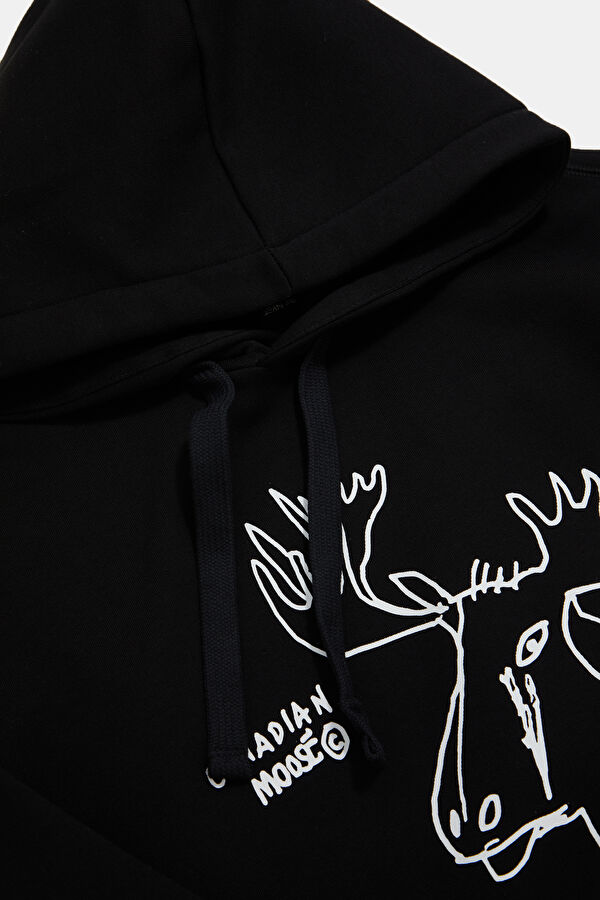 Siyah Erkek Sweatshirt 3