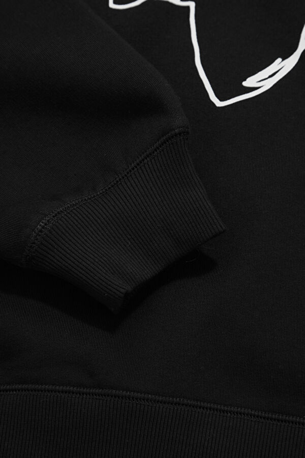 Siyah Erkek Sweatshirt 4