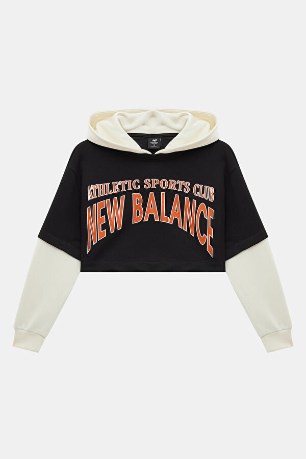 Siyah Relax Kalıp Kapüşonlu Kadın Sweatshirt