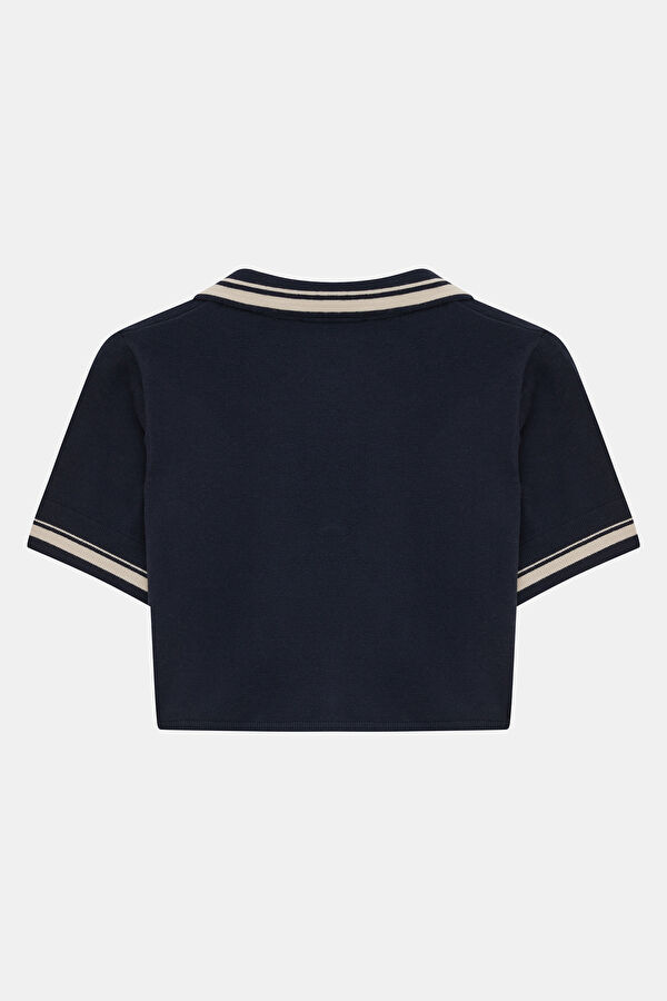 Navy Blue Knitted Women's Sweater 2