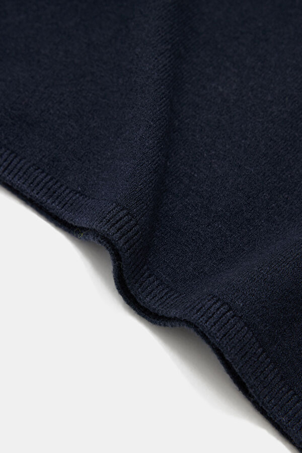 Navy Blue Knitted Women's Sweater 4