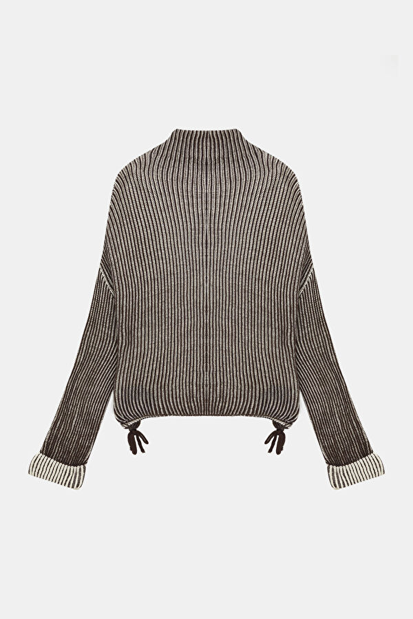 Coffee Brown Knit Women's Sweater 2