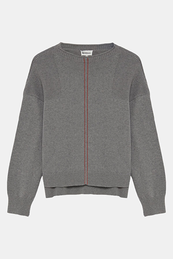 Grey Knitted Women's Sweater