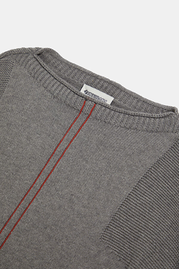 Grey Knitted Women's Sweater 3