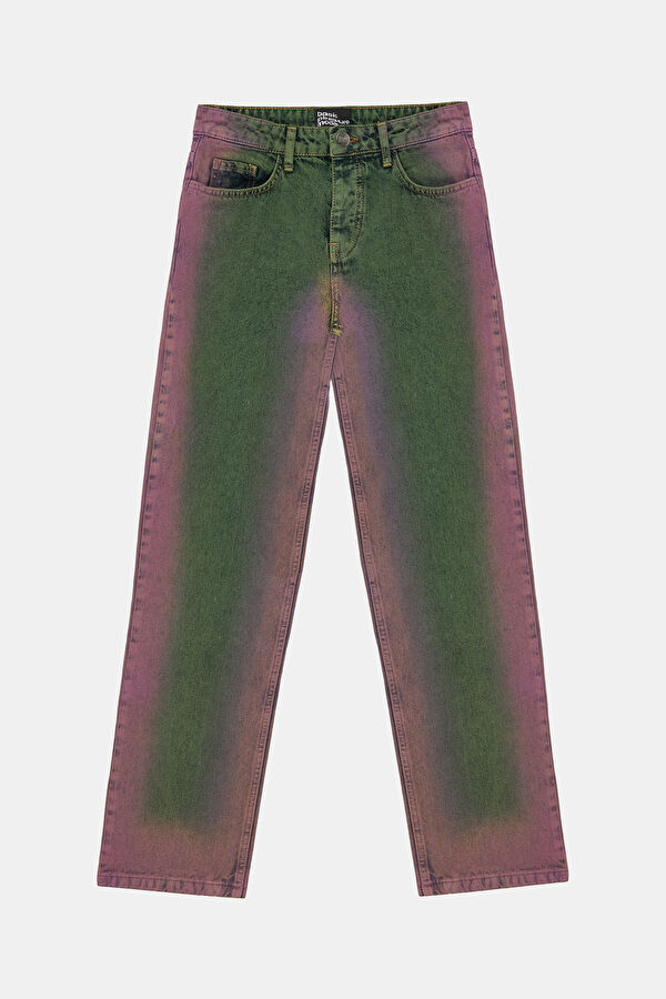Green Straight Leg Women's Trousers