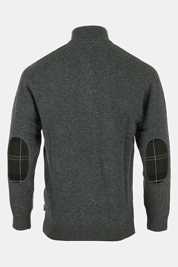 Holden Half Zip Gri Yün Triko Kazak 3