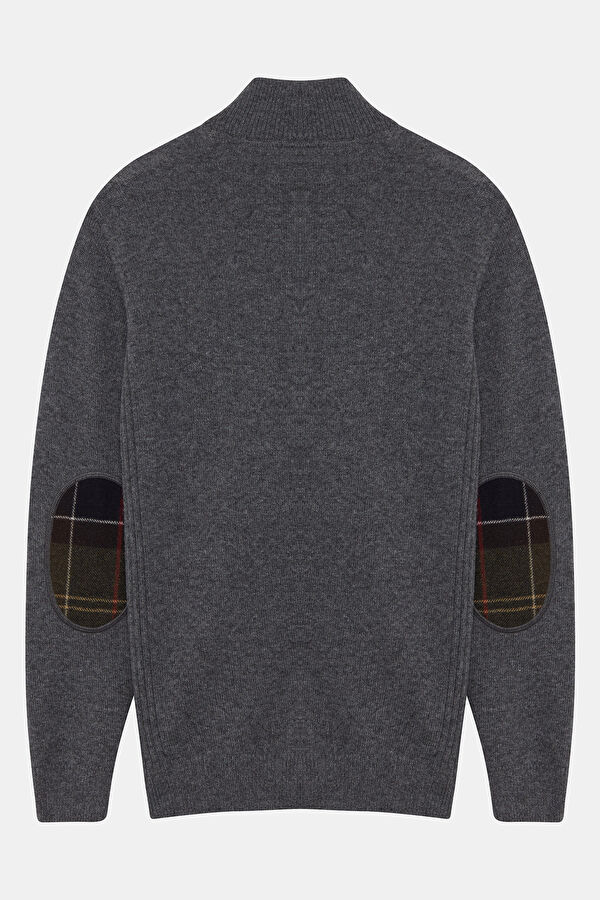 Holden Half Zip Gri Yün Triko Kazak 2