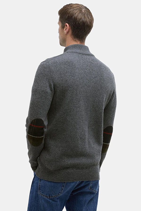 Holden Half Zip Gri Yün Triko Kazak 8