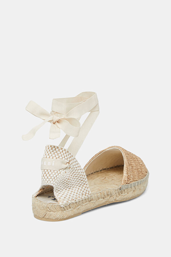 Flat Valenciana Espadrilles Cream Straw Women's Shoes 3