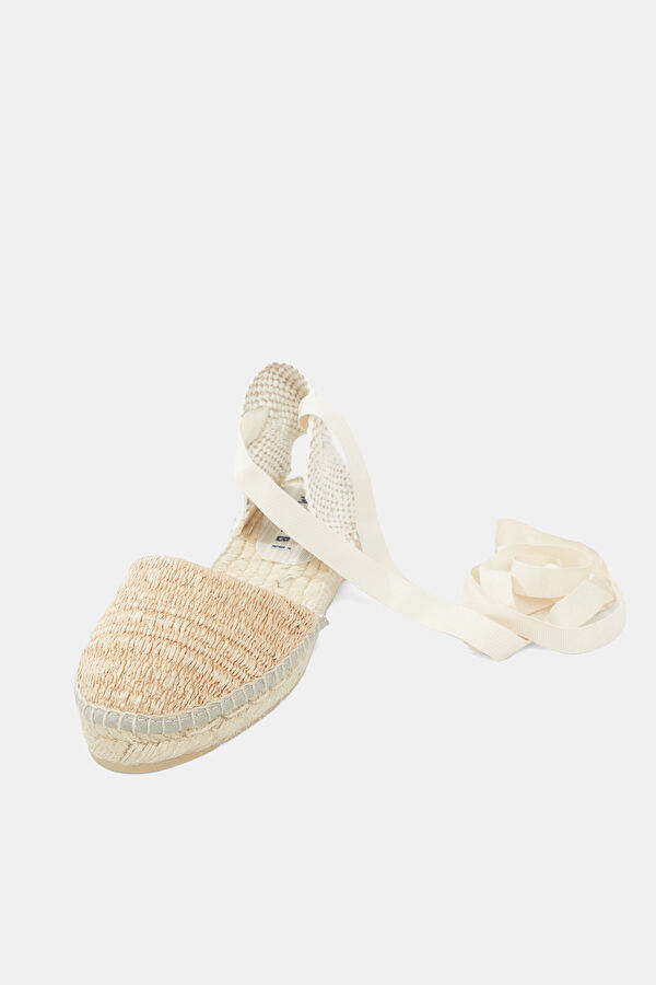 Flat Valenciana Espadrilles Cream Straw Women's Shoes 4