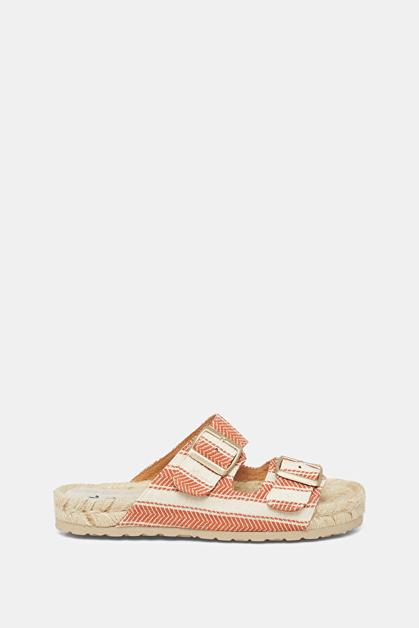 Nordic Red Straw Women's Slippers