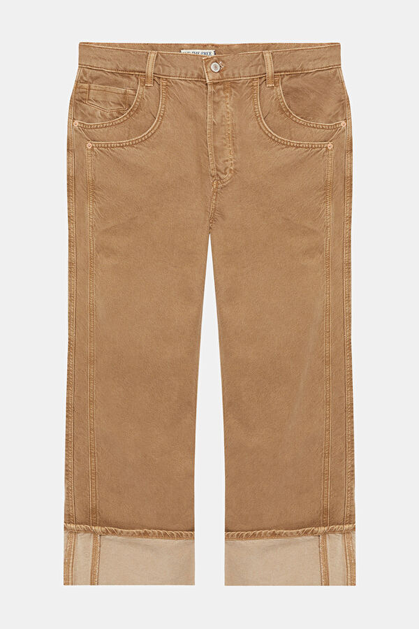 Bej Bol Paça Kadın Pantolon