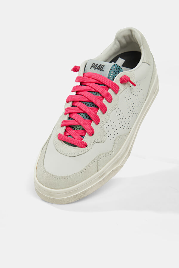 Bali White Women's Leather Sports Shoes 6
