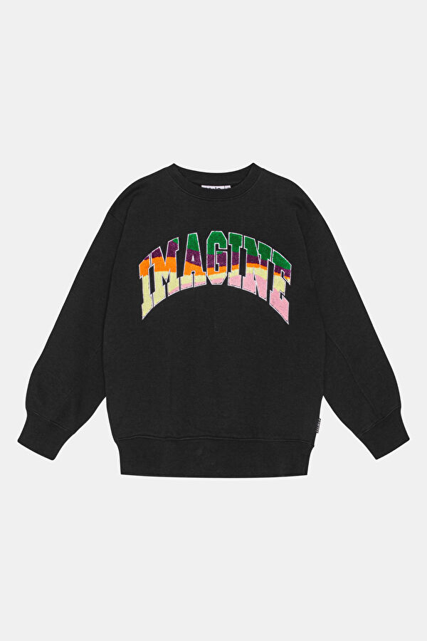 Black Hooded Kids Sweatshirt