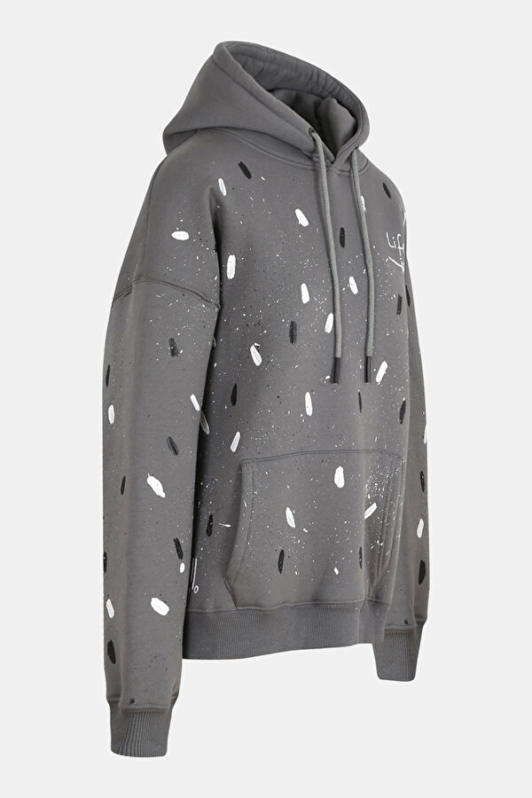 Life Is Art Dark Gray Hooded Women's Sweatshirt 3