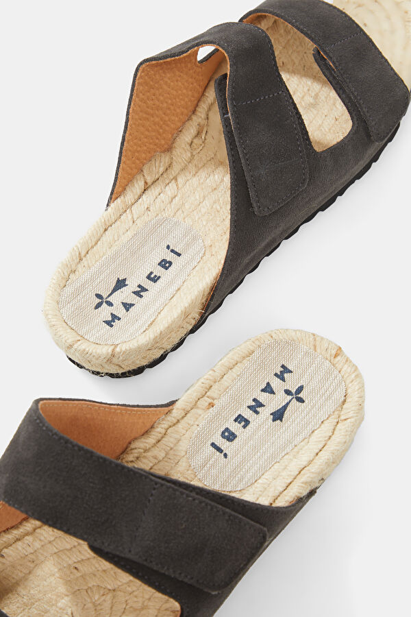 Touch Strap Nordic Anthracite Suede Men's Slippers 4