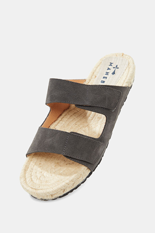 Touch Strap Nordic Anthracite Suede Men's Slippers 5