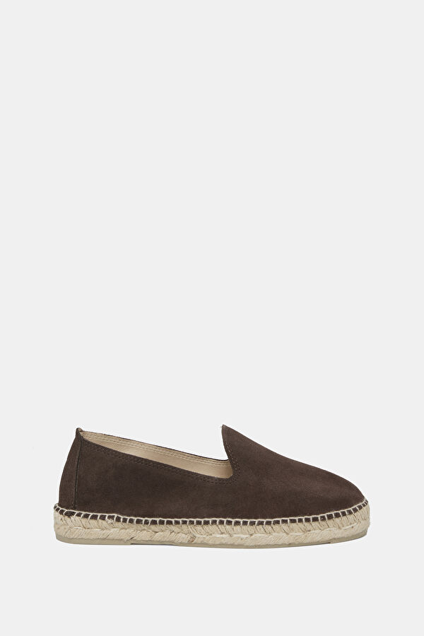 Flat Espadrilles Coffee Men's Suede Shoes
