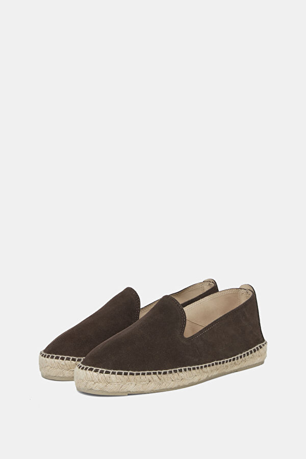 Flat Espadrilles Coffee Men's Suede Shoes 2